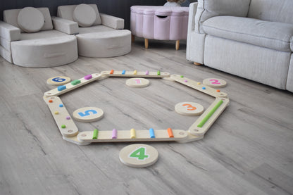 Wooden Balance Beam and Stepping stones