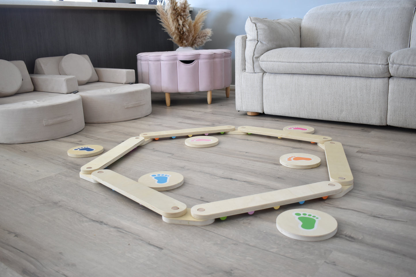 Wooden Balance Beam and Stepping stones