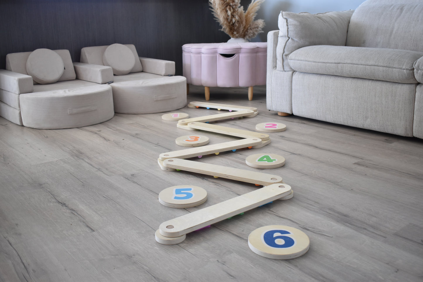 Wooden Balance Beam and Stepping stones
