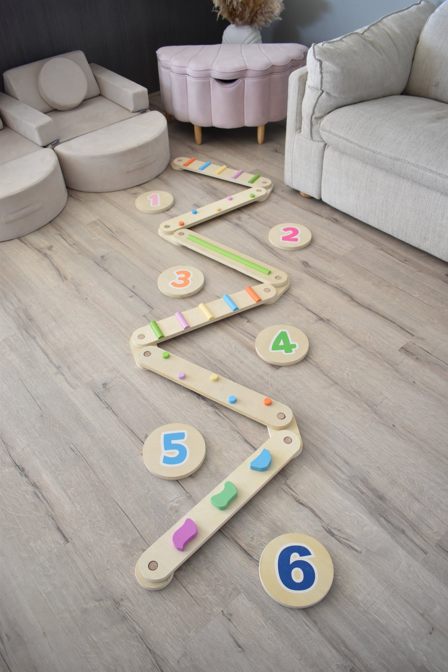 Wooden Balance Beam and Stepping stones
